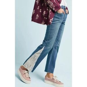 Anthropologie Pilcro and the Letterpres High-rise Sequin Flare Jeans size 27